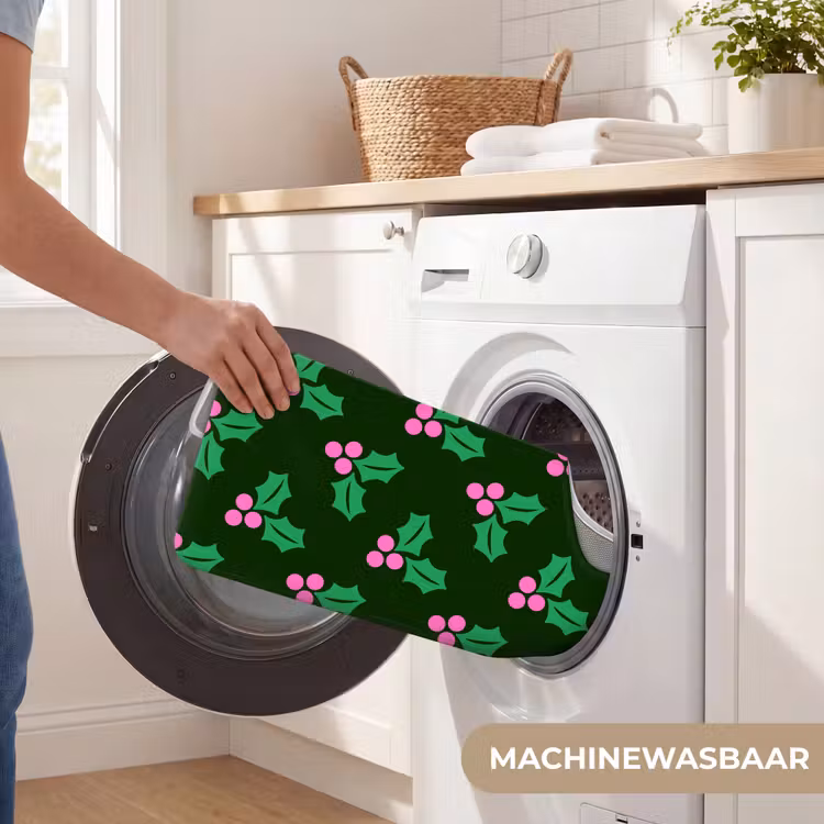 Wc Mat - Hulst - Groen - Roze - Kerst — 6