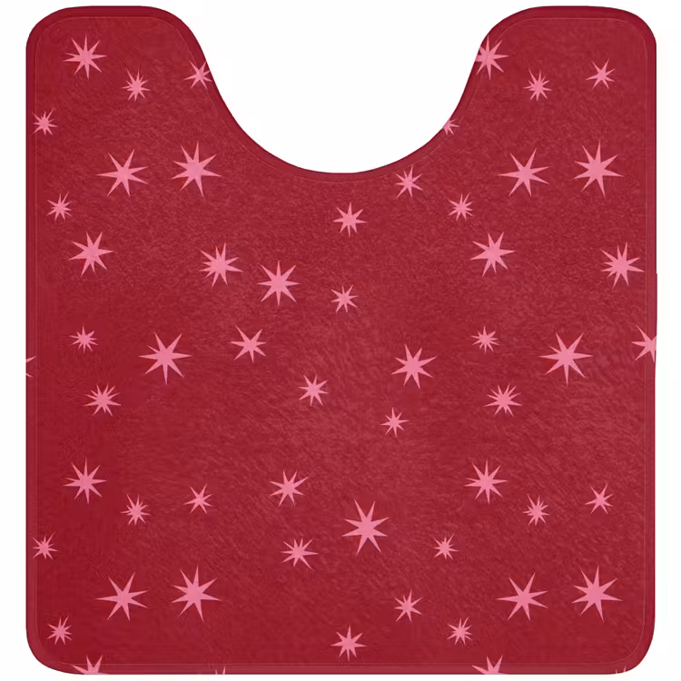 Wc Mat - Ster - Roze - Kerst - Rood — 1