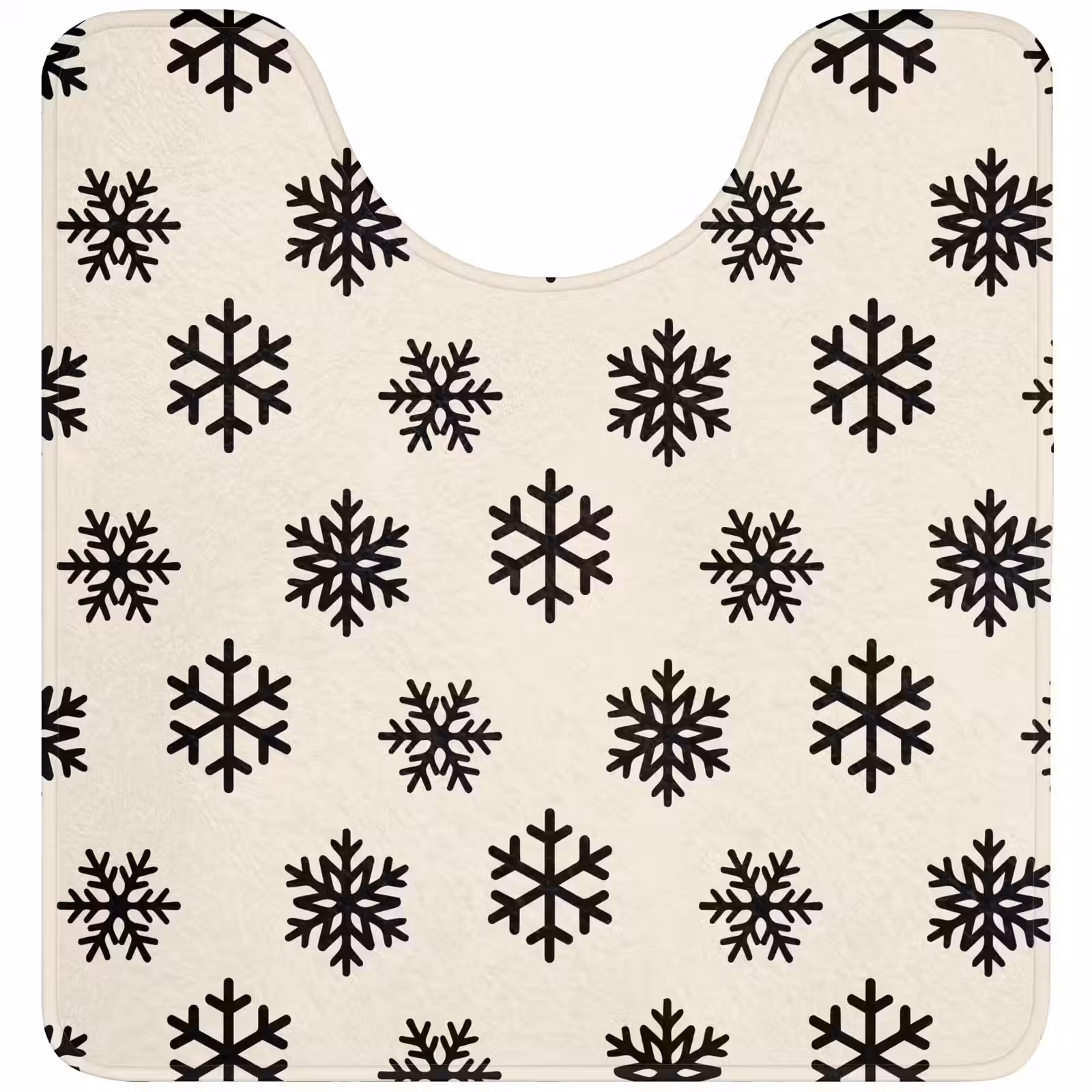Wc Mat - Sneeuwvlok - Crème - Wit — 1
