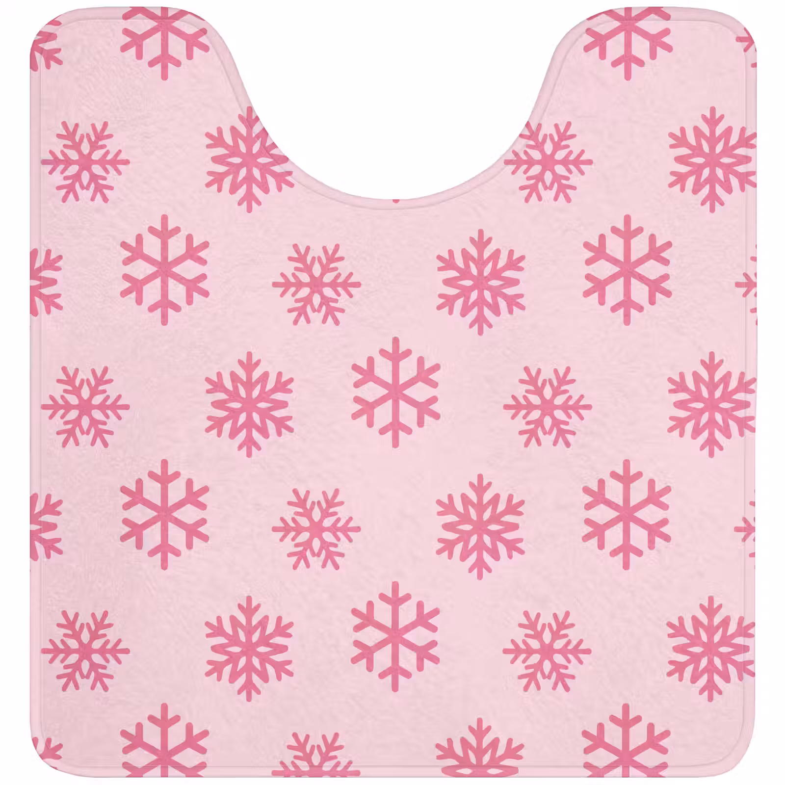 Wc Mat - Sneeuwvlok - Roze - Kerst — 1