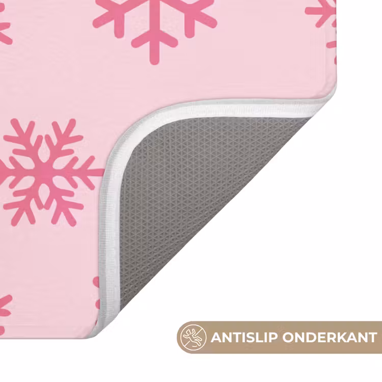 Wc Mat - Sneeuwvlok - Roze - Kerst — 4