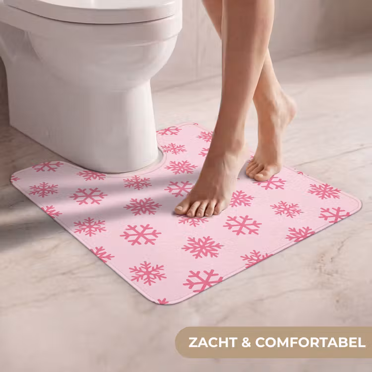 Wc Mat - Sneeuwvlok - Roze - Kerst — 5