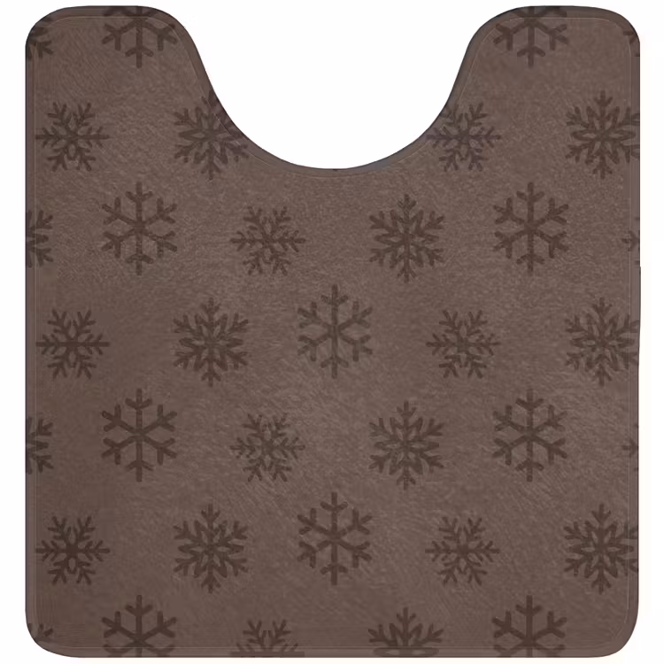 Wc Mat - Sneeuwvlok - Kerst - Bruin — 1