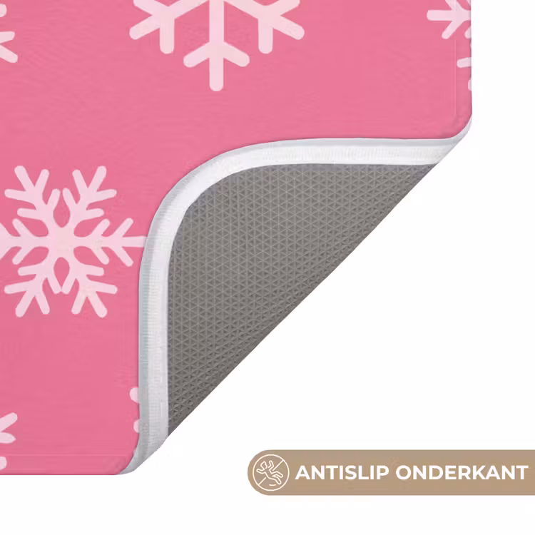Wc Mat - Sneeuwvlok - Kerst - Roze — 4