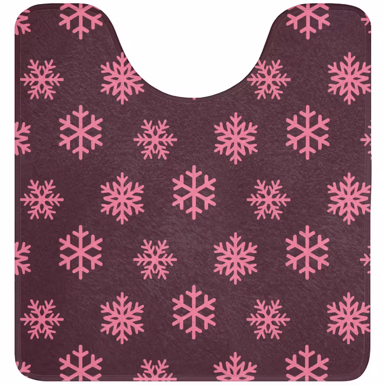Wc Mat - Sneeuwvlok - Roze - Paars - Kerst — 1