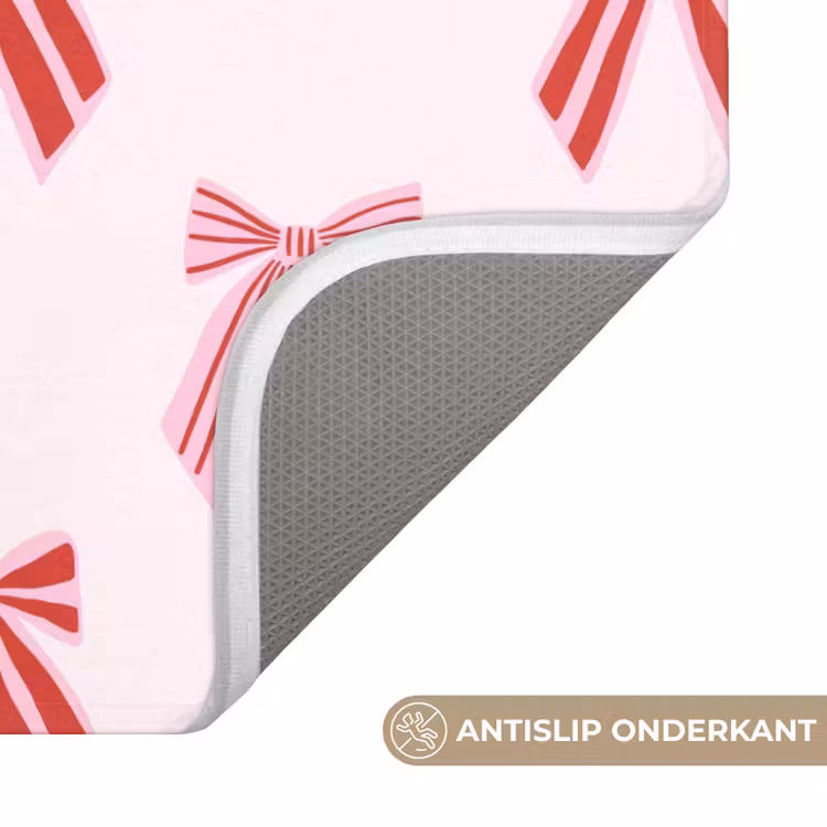 Wc Mat - Strikken - Kerst - Roze - Rood — 4