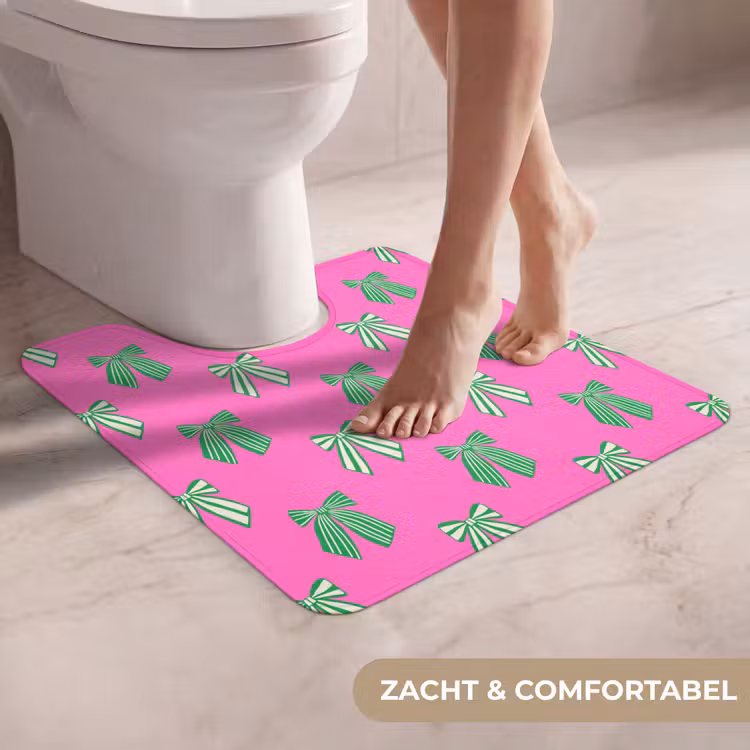 Wc Mat - Strikken - Kerst - Neon - Roze - Groen — 5
