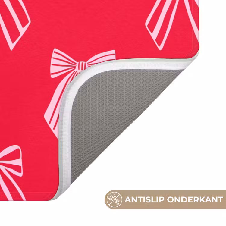 Wc Mat - Strikken - Kerstmis - Rood - Roze — 4