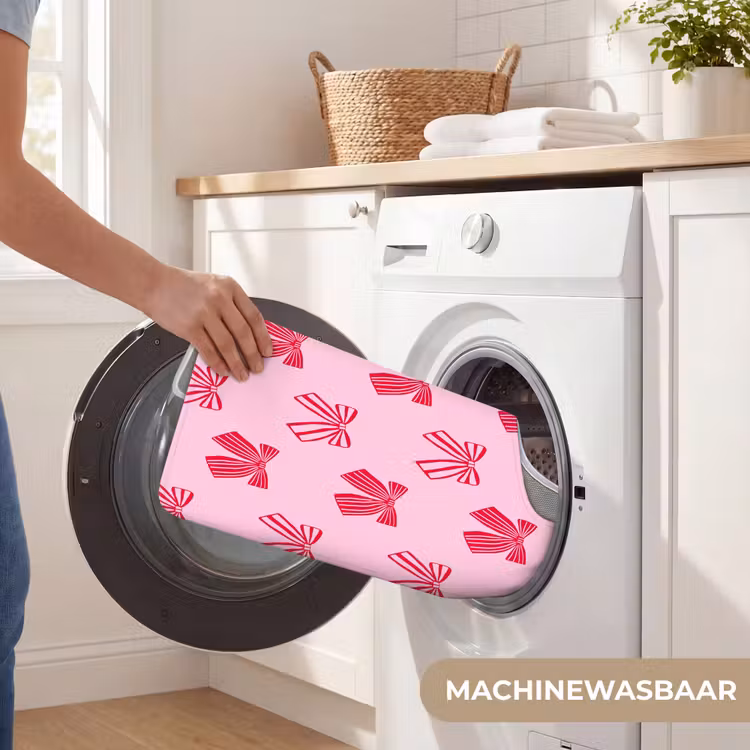Wc Mat - Strikken - Kerstmis - Roze - Rood — 6