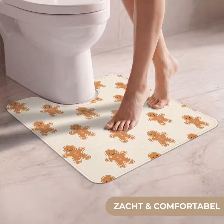 Wc Mat - Peperkoek - Kerst - Crème — 5