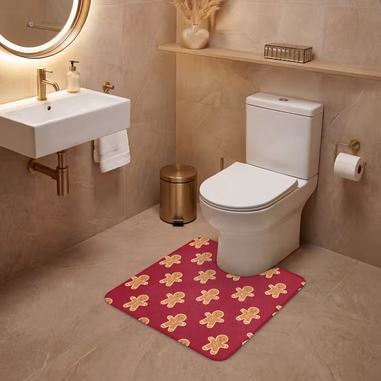 Wc Mat - Peperkoek - Kerst - Rood — 3