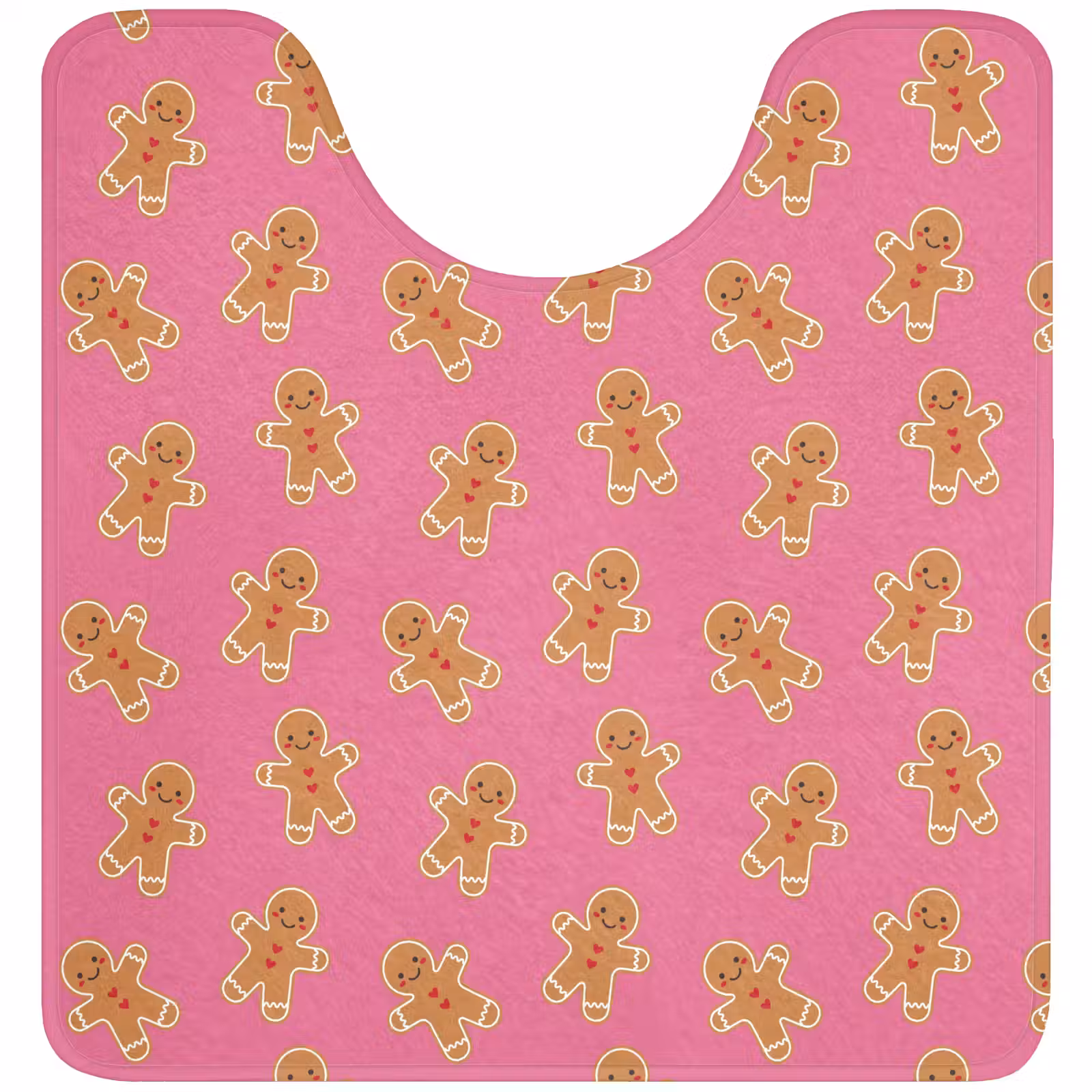 Wc Mat - Peperkoek - Roze - Bruin - Kerst — 1