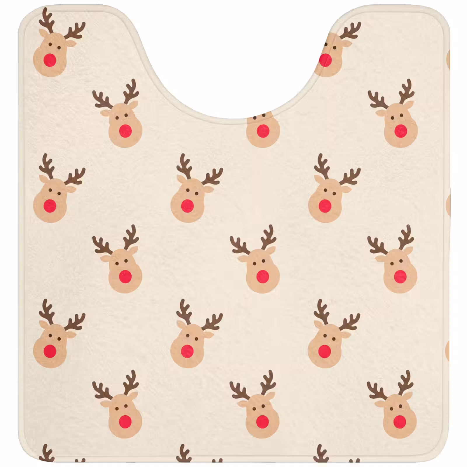 Wc Mat - Rendieren - Kerst - Crème — 1