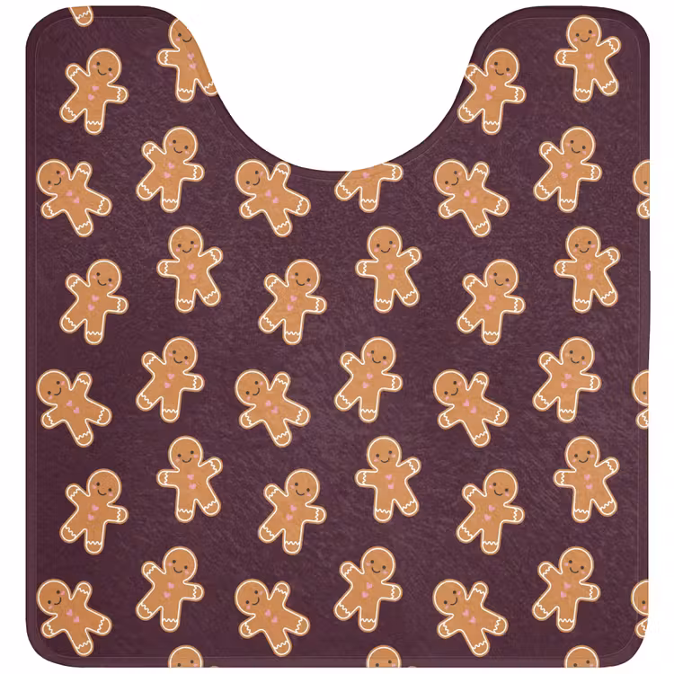 Wc Mat - Burgudy - Peperkoek - Kerst — 1