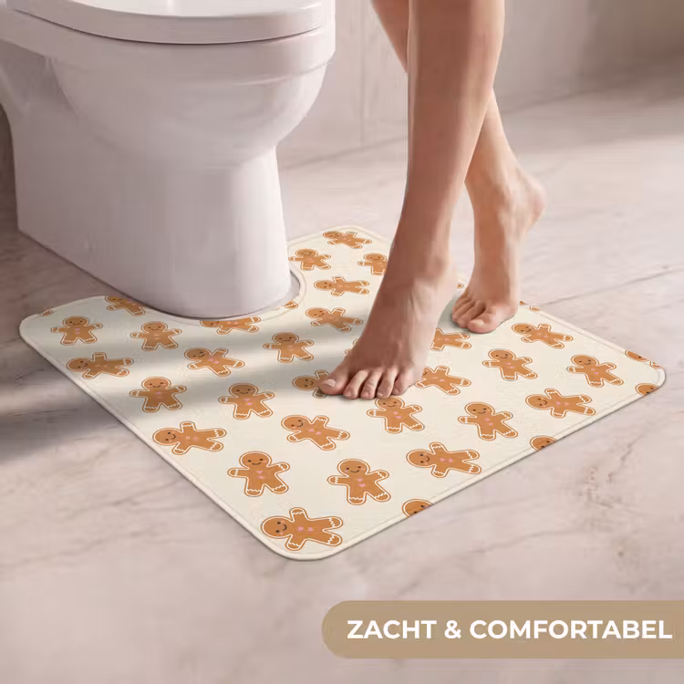 Wc Mat - Peperkoek - Kerst - Crème — 5