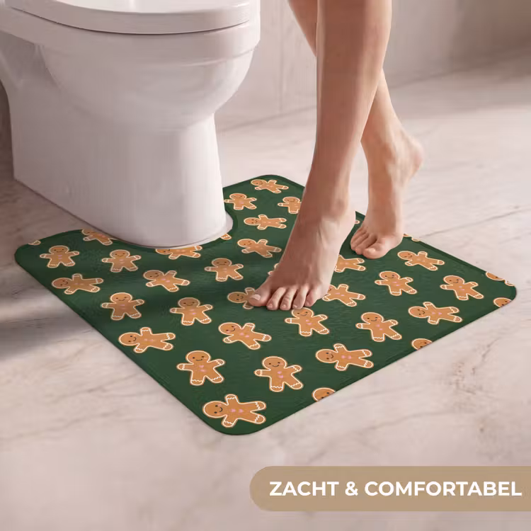 Wc Mat - Peperkoek - Kerst - Groen - Bruin — 5