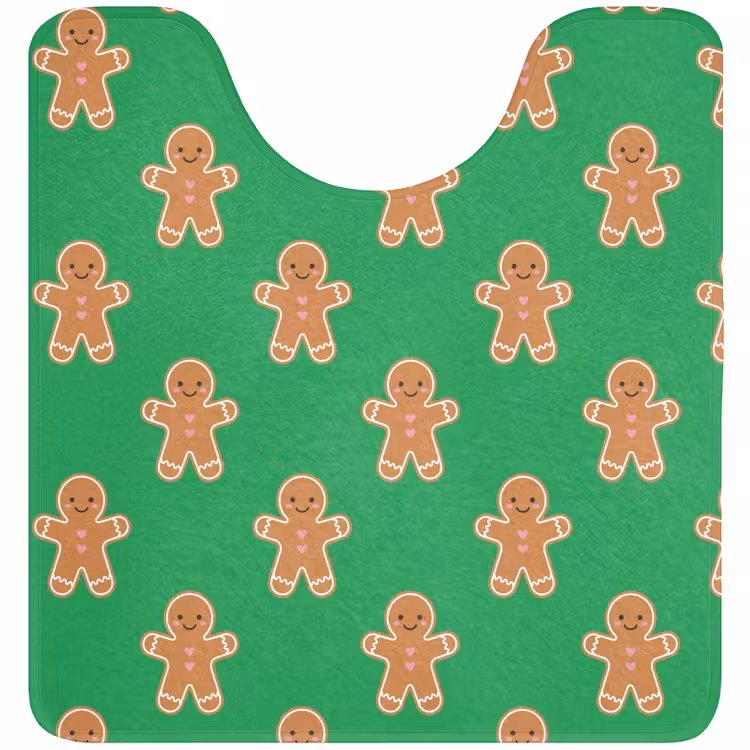 Wc Mat - Peperkoek - Kerst - Neon - Groen — 1