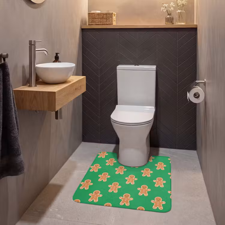 Wc Mat - Peperkoek - Kerst - Neon - Groen — 2