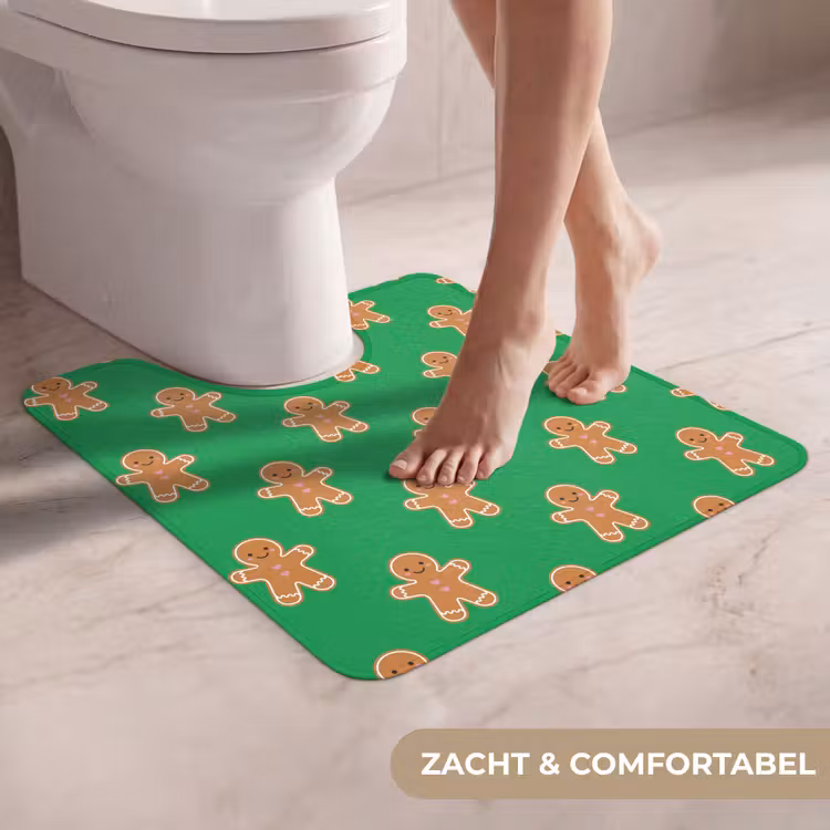 Wc Mat - Peperkoek - Kerst - Neon - Groen — 5