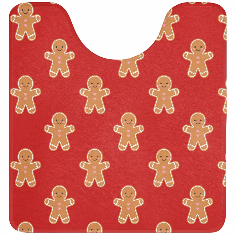 Wc Mat - Peperkoek - Kerst - Rood — 1