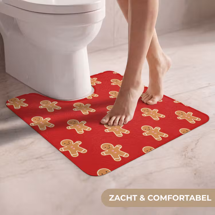 Wc Mat - Peperkoek - Kerst - Rood — 5