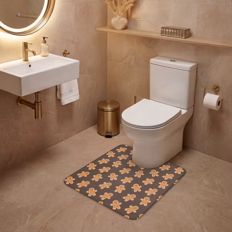 Wc Mat - Peperkoek - Kerstmis - Bruin — 3