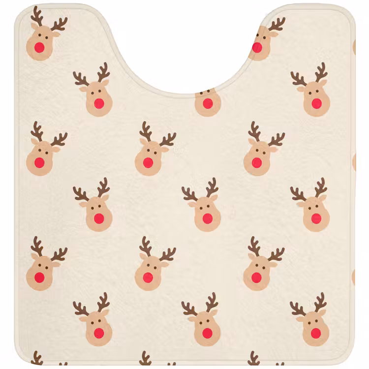 Wc Mat - Rendieren - Kerst - Crème — 1