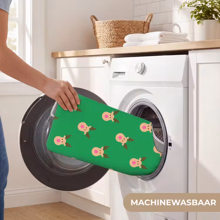 Wc Mat - Rendieren - Kerst - Neon - Groen — 6