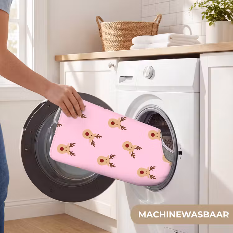 Wc Mat - Rendieren - Kerst - Roze — 6