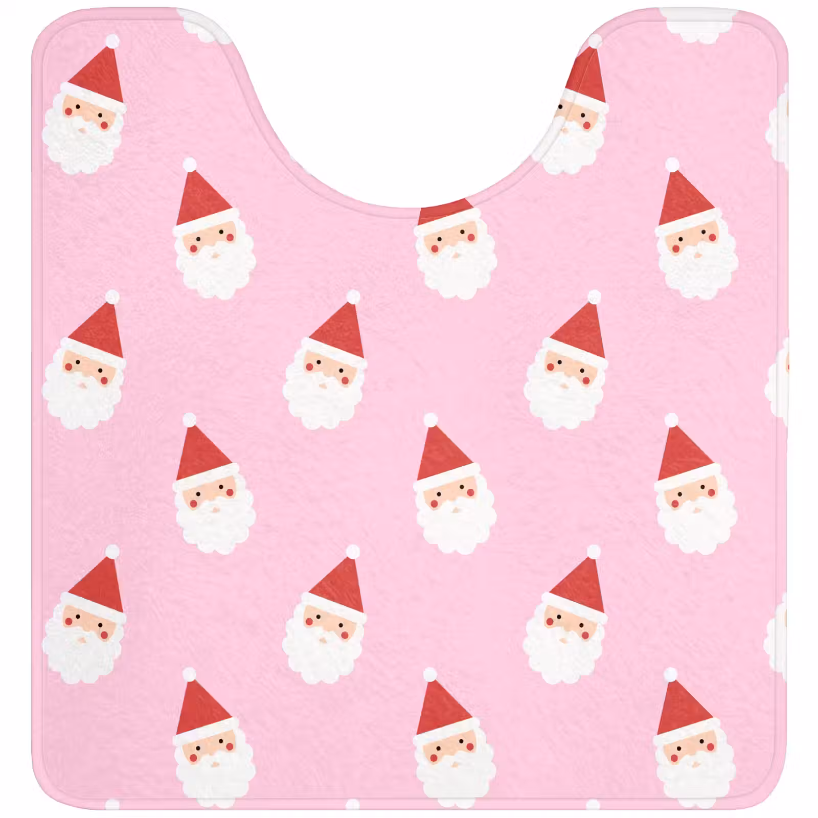 Wc Mat - Kerstman - Kerst - Roze — 1