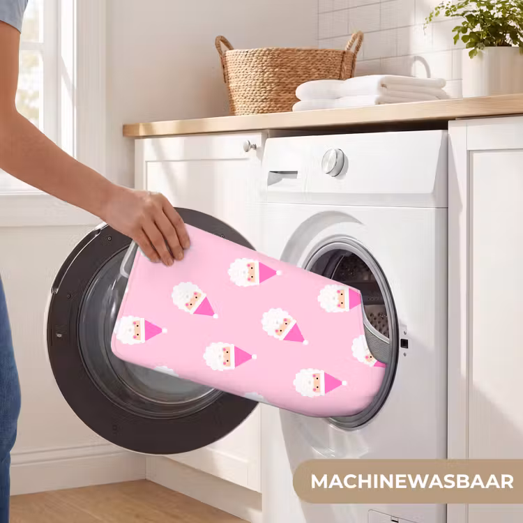 Wc Mat - Kerstman - Kerst - Roze - Pastel — 6