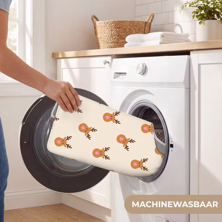 Wc Mat - Rendieren - Kerst - Crème - Roze — 6