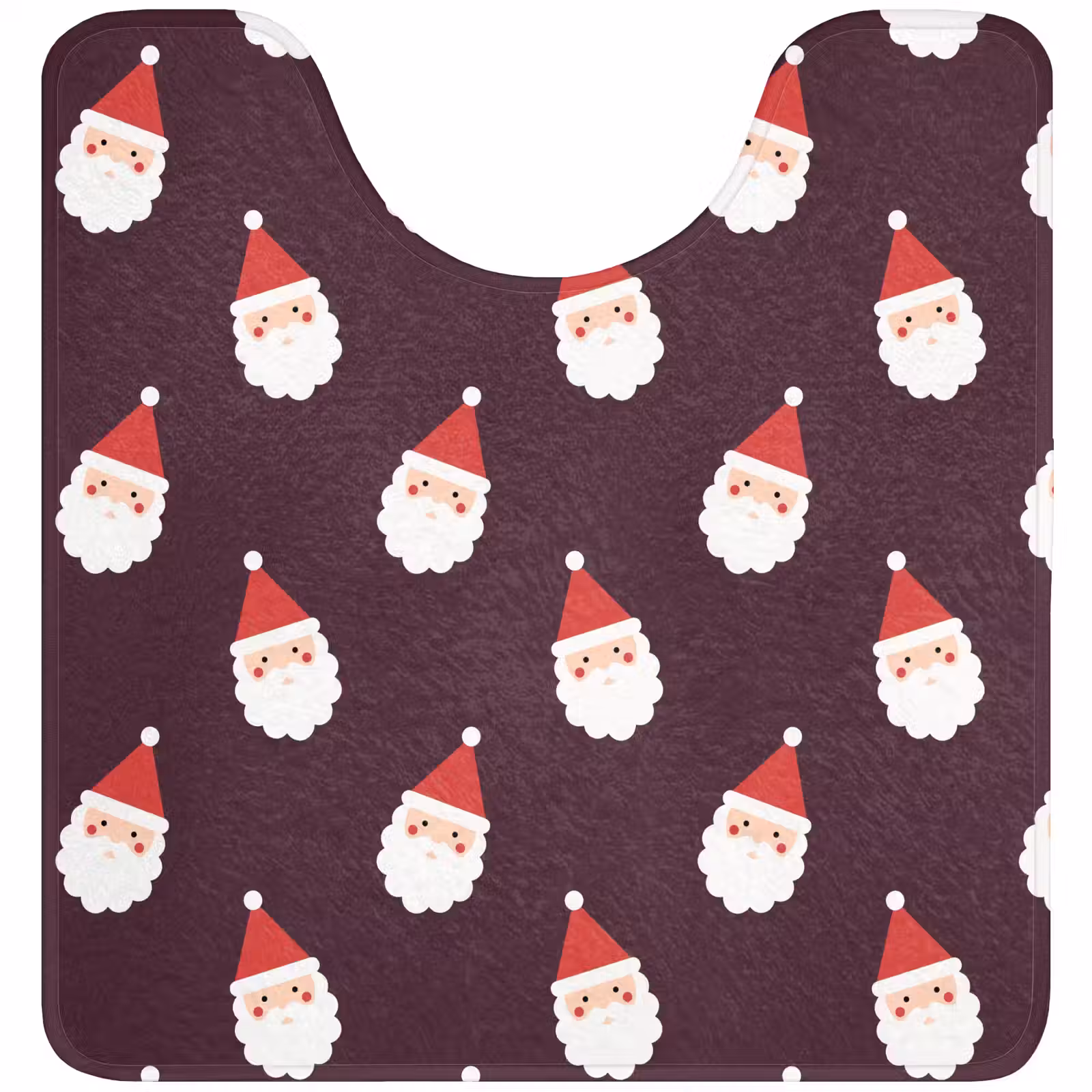Wc Mat - Kerstman - Kerst - Donker - Rood — 1