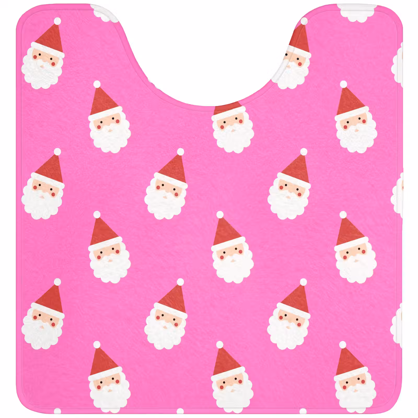 Wc Mat - Kerstman - Kerst - Roze - Rood — 1