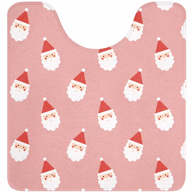 Wc Mat - Kerst - Kerstman - Roze — 1
