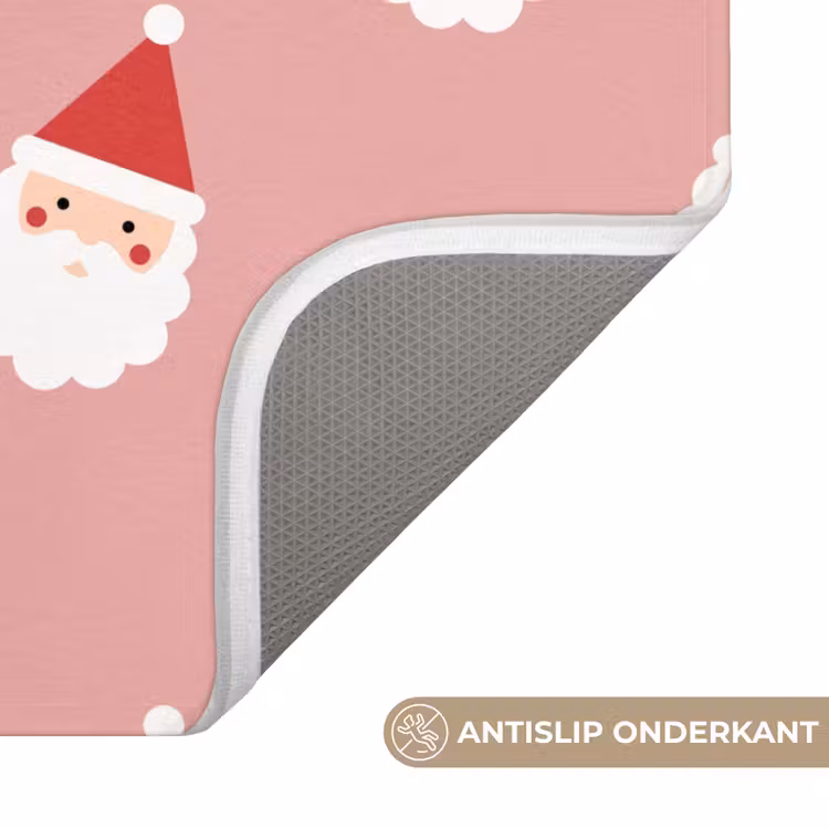 Wc Mat - Kerst - Kerstman - Roze — 4