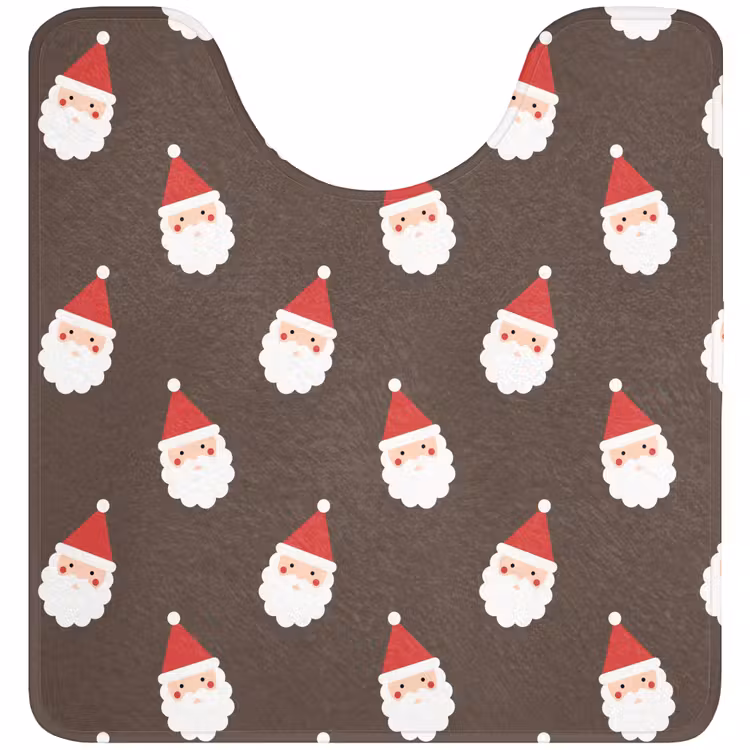 Wc Mat - Kerstman - Kerst - Bruin — 1