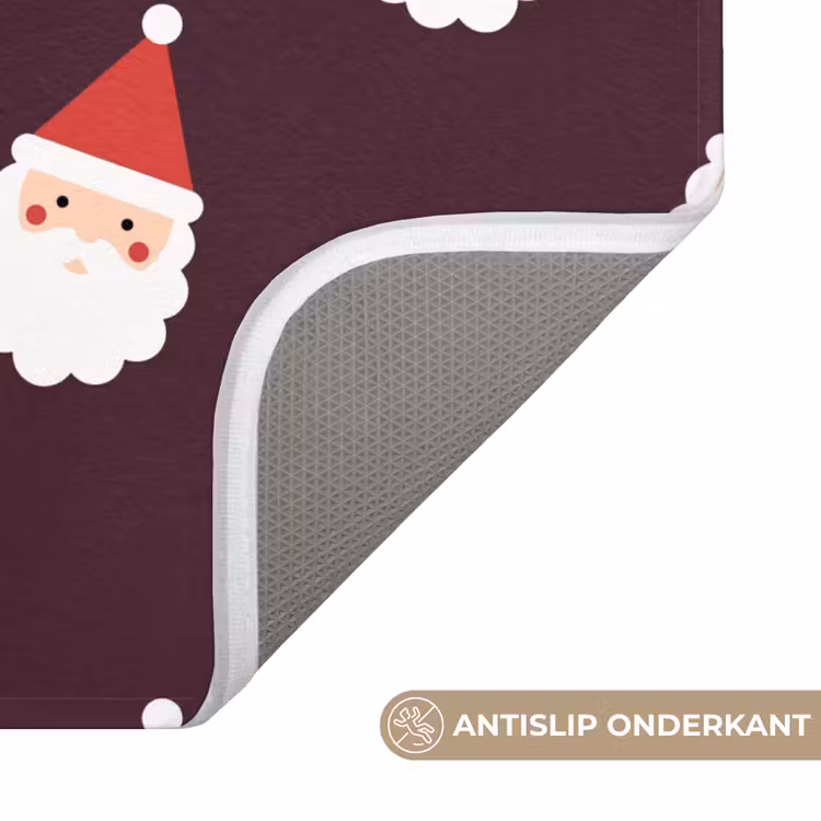 Wc Mat - Kerstman - Kerst - Donker - Rood — 4
