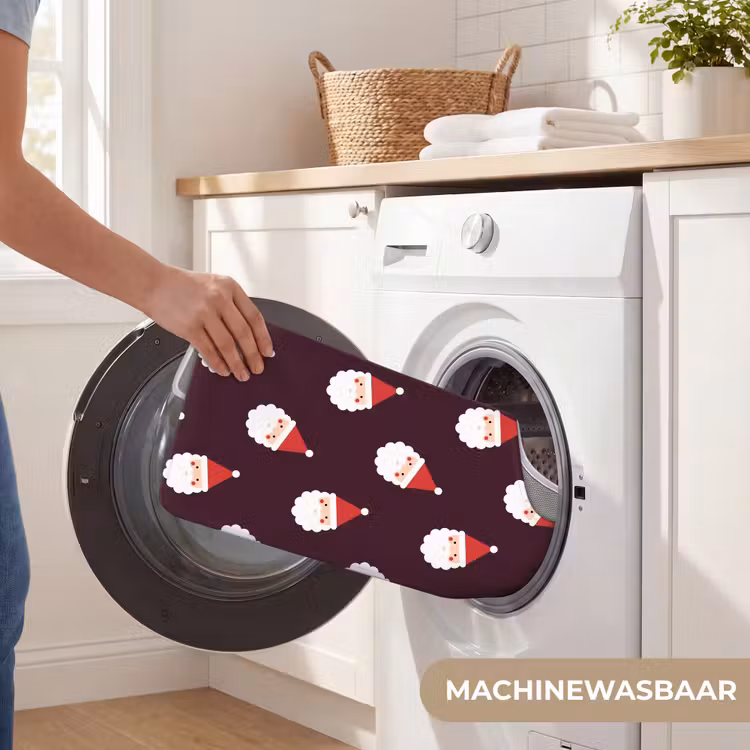 Wc Mat - Kerstman - Kerst - Donker - Rood — 6