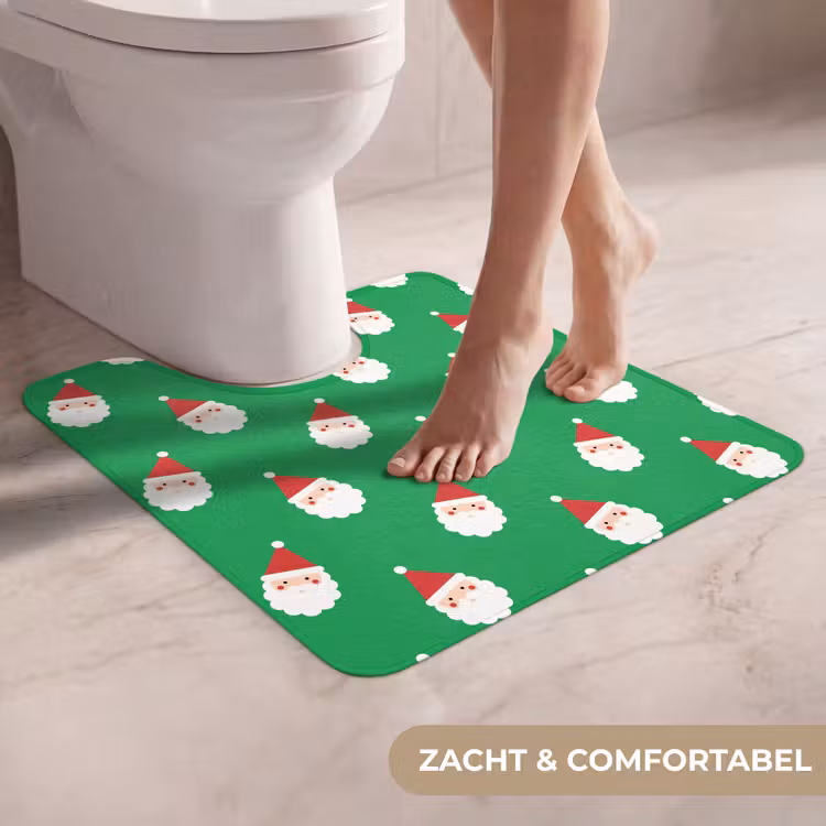 Wc Mat - Kerstman - Kerst - Neon - Groen — 5