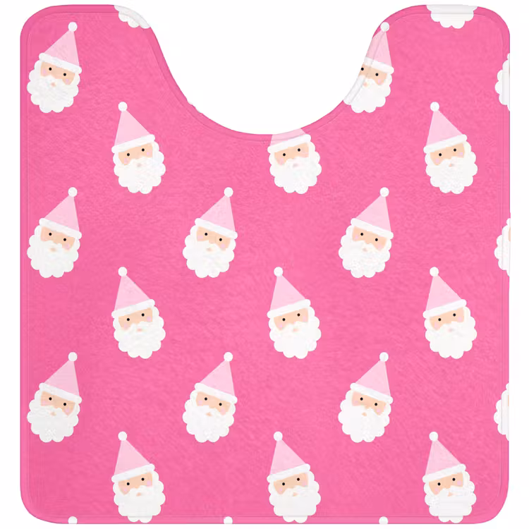 Wc Mat - Kerstman - Kerst - Neon - Roze — 1