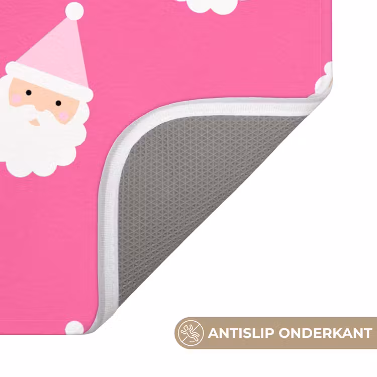 Wc Mat - Kerstman - Kerst - Neon - Roze — 4