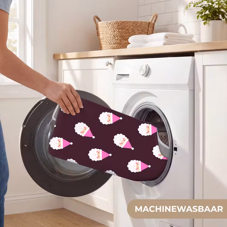 Wc Mat - Kerstman - Kerst - Roze - Burgundy — 6