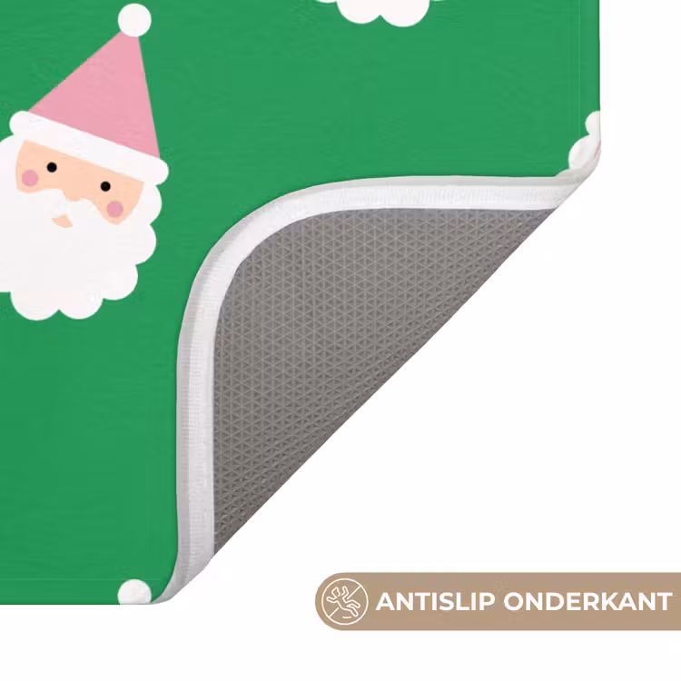 Wc Mat - Kerstman - Kerst - Roze - Groen — 4