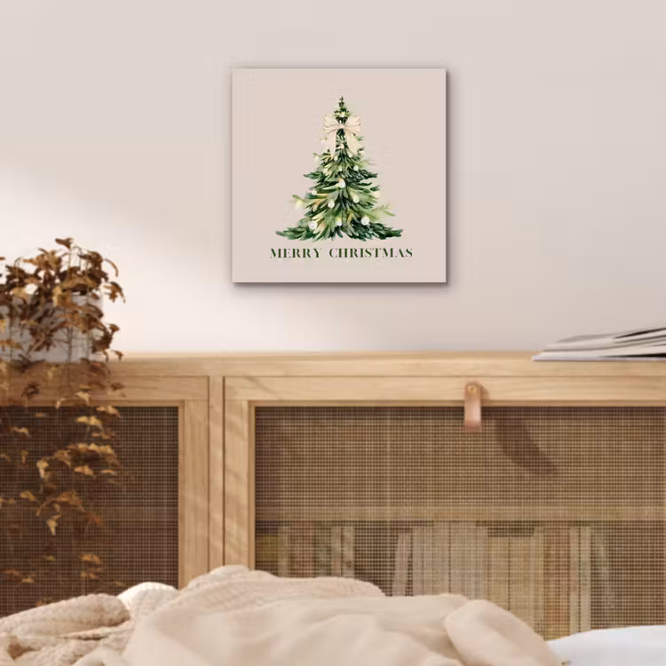 Aluminium schilderij - Kerst - Kerstboom - Tekst — 4