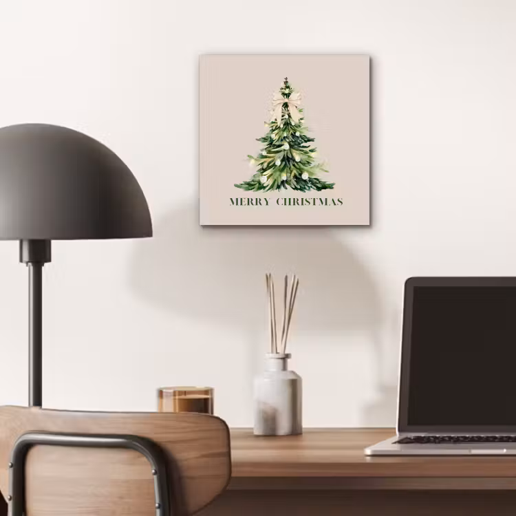 Aluminium schilderij - Kerst - Kerstboom - Tekst — 6