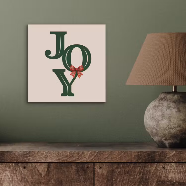 Aluminium schilderij - Tekst - Kerst - Groen — 3