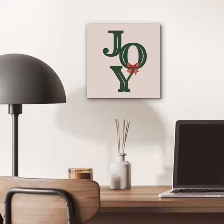 Aluminium schilderij - Tekst - Kerst - Groen — 6