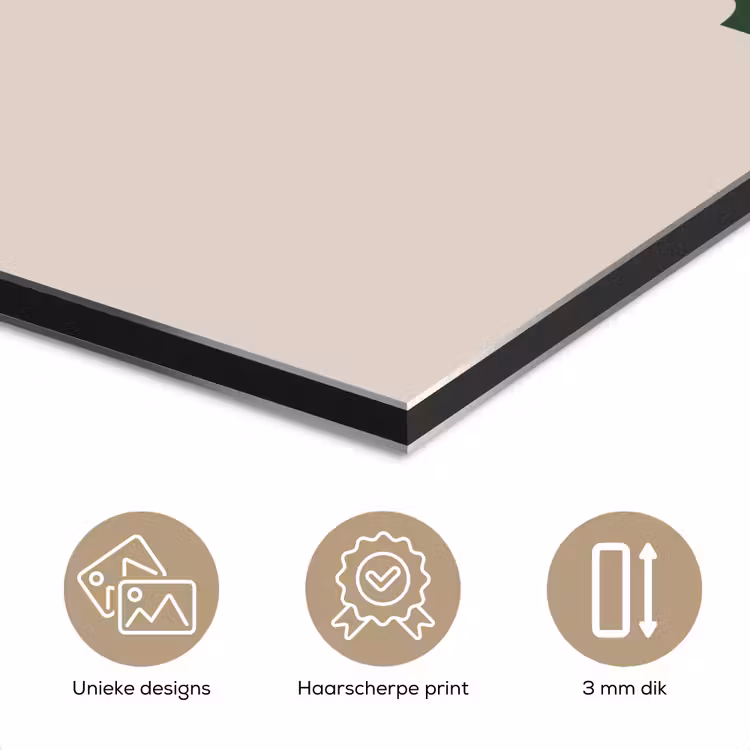 Aluminium schilderij - Tekst - Kerst - Groen — 7