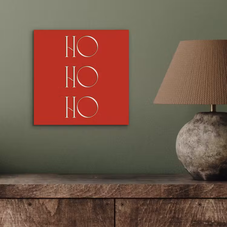 Aluminium schilderij - Tekst - Kerst - Modern - Rood — 3